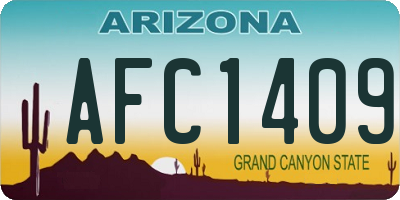 AZ license plate AFC1409