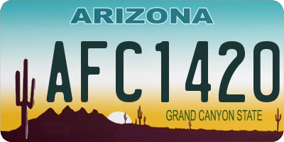 AZ license plate AFC1420