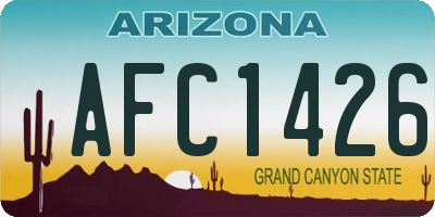 AZ license plate AFC1426