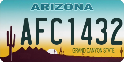 AZ license plate AFC1432