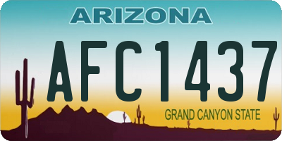 AZ license plate AFC1437