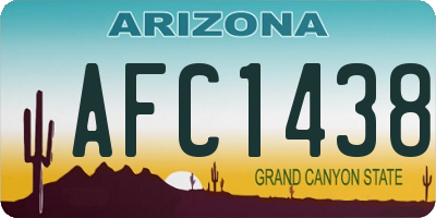 AZ license plate AFC1438