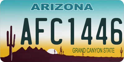 AZ license plate AFC1446