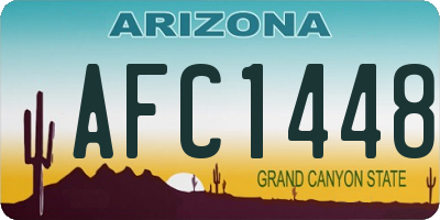 AZ license plate AFC1448