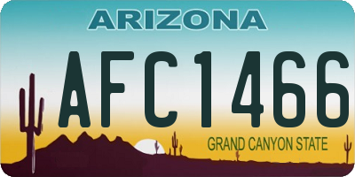 AZ license plate AFC1466