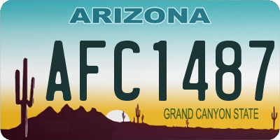 AZ license plate AFC1487