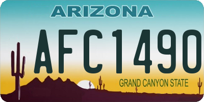 AZ license plate AFC1490