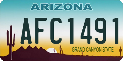 AZ license plate AFC1491