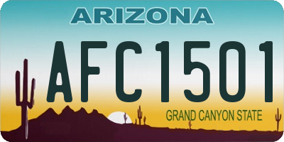 AZ license plate AFC1501