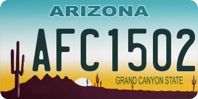 AZ license plate AFC1502