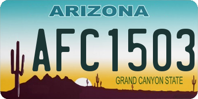 AZ license plate AFC1503