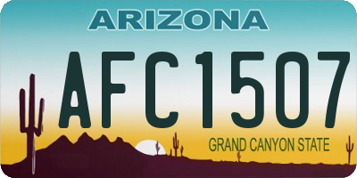 AZ license plate AFC1507