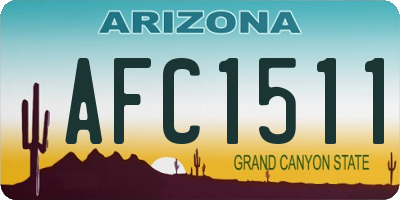 AZ license plate AFC1511