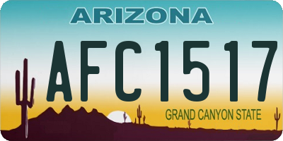 AZ license plate AFC1517