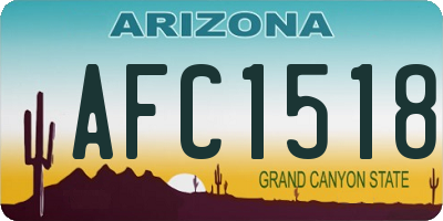 AZ license plate AFC1518