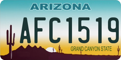 AZ license plate AFC1519