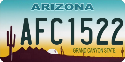 AZ license plate AFC1522