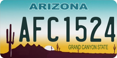 AZ license plate AFC1524