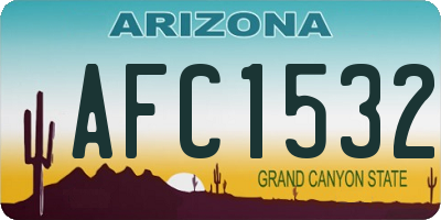 AZ license plate AFC1532