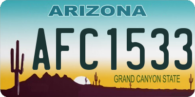 AZ license plate AFC1533