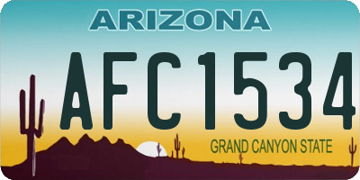 AZ license plate AFC1534