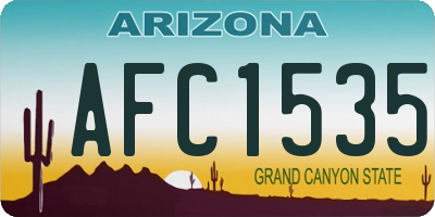 AZ license plate AFC1535