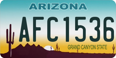 AZ license plate AFC1536