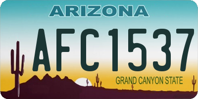 AZ license plate AFC1537