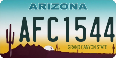 AZ license plate AFC1544