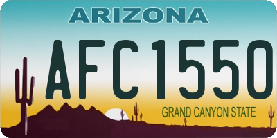 AZ license plate AFC1550