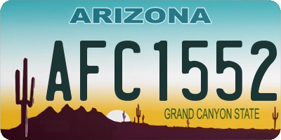AZ license plate AFC1552