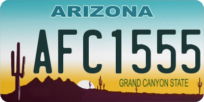 AZ license plate AFC1555