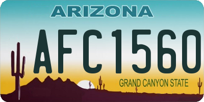 AZ license plate AFC1560