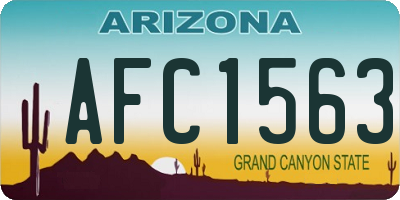 AZ license plate AFC1563