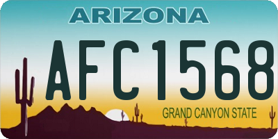 AZ license plate AFC1568