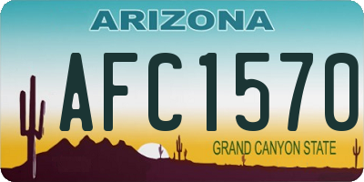 AZ license plate AFC1570