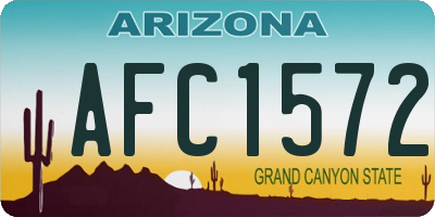 AZ license plate AFC1572