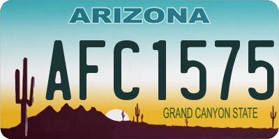 AZ license plate AFC1575