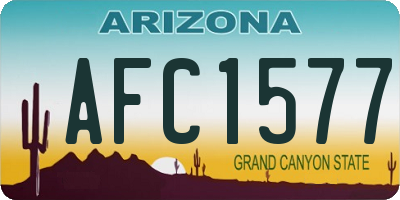 AZ license plate AFC1577