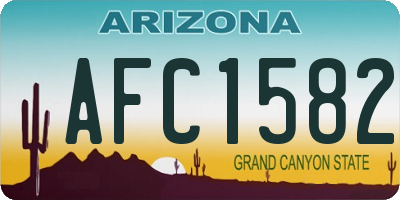 AZ license plate AFC1582