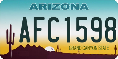 AZ license plate AFC1598