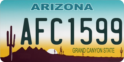 AZ license plate AFC1599
