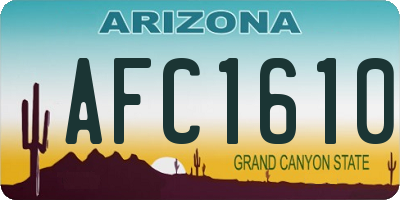 AZ license plate AFC1610