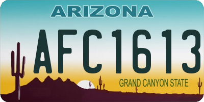 AZ license plate AFC1613