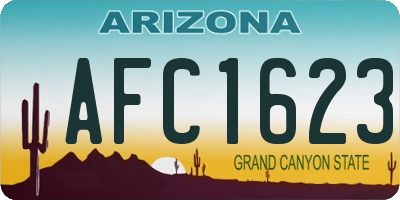 AZ license plate AFC1623
