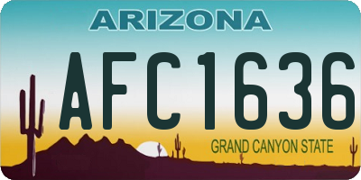AZ license plate AFC1636