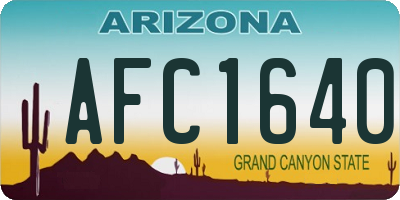 AZ license plate AFC1640