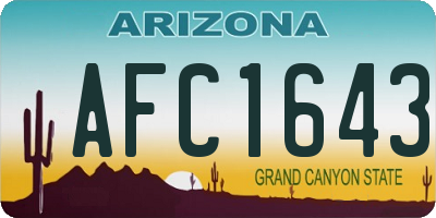 AZ license plate AFC1643