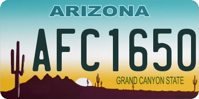 AZ license plate AFC1650