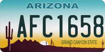AZ license plate AFC1658